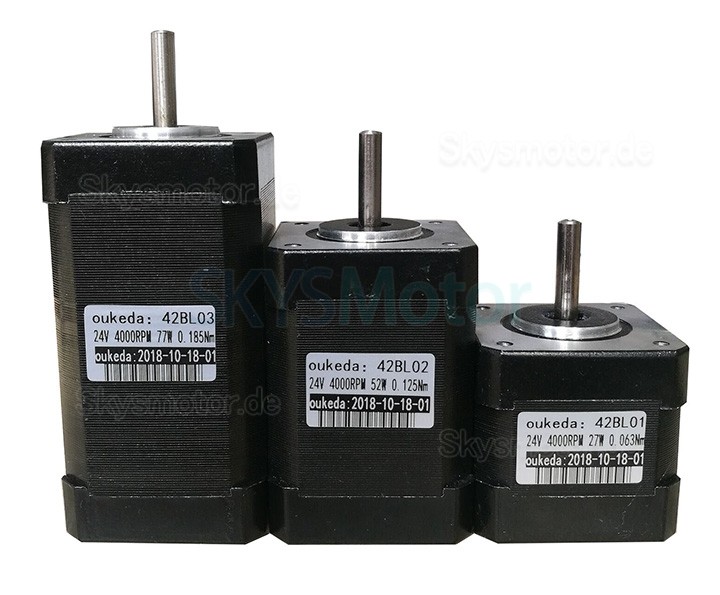 24VDC Bürstenlose DC Motor OSP001474 3 Phasen 6,3Ncm/12,5Ncm/18,8Ncm 4000U/min BLDC Motor